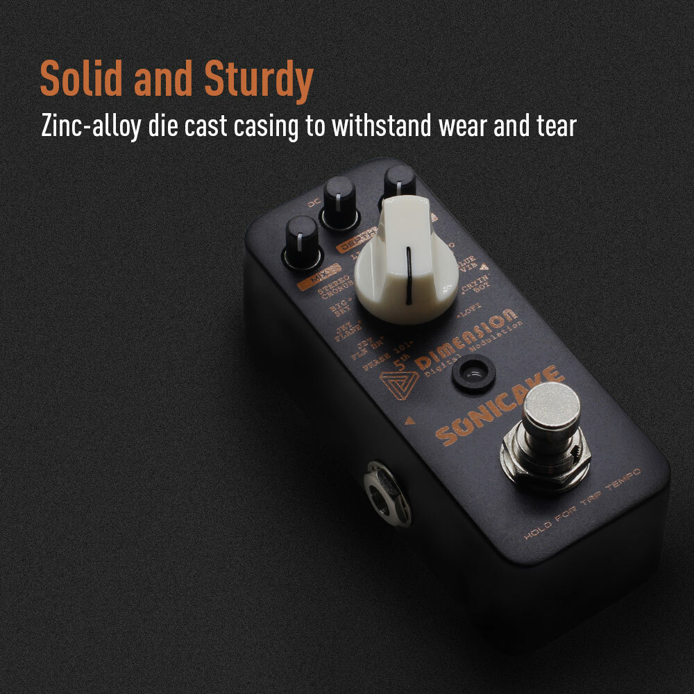 SONICAKE Digital Modulation Phaser/Flanger/Chorus/Tremolo effects pedal