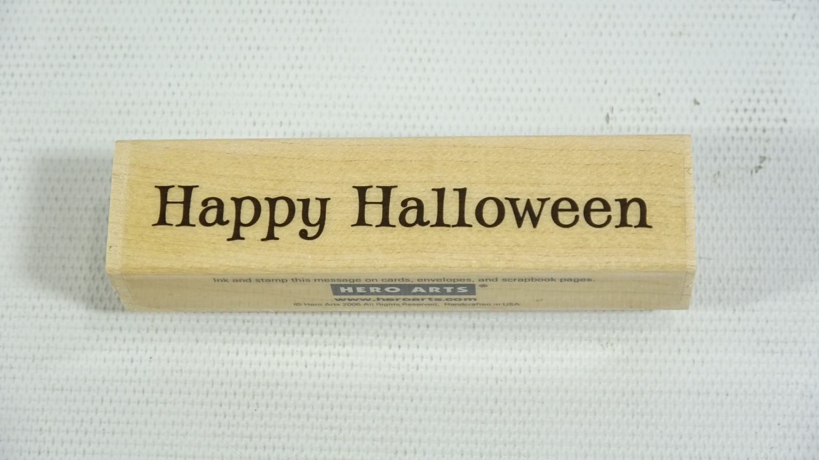 2006 Hero Art Happy Halloween 3" Mounted Rubber Stamp C4308