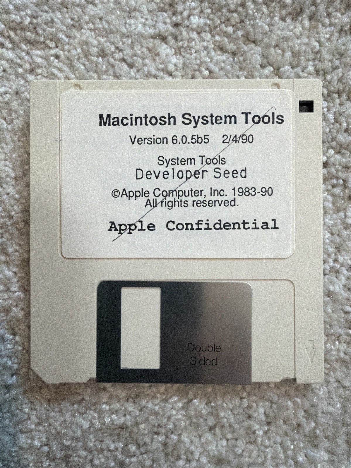 Macintosh System Tools 6.0.5b5 (1990) – Developer Seed – Apple Confidential 3.5