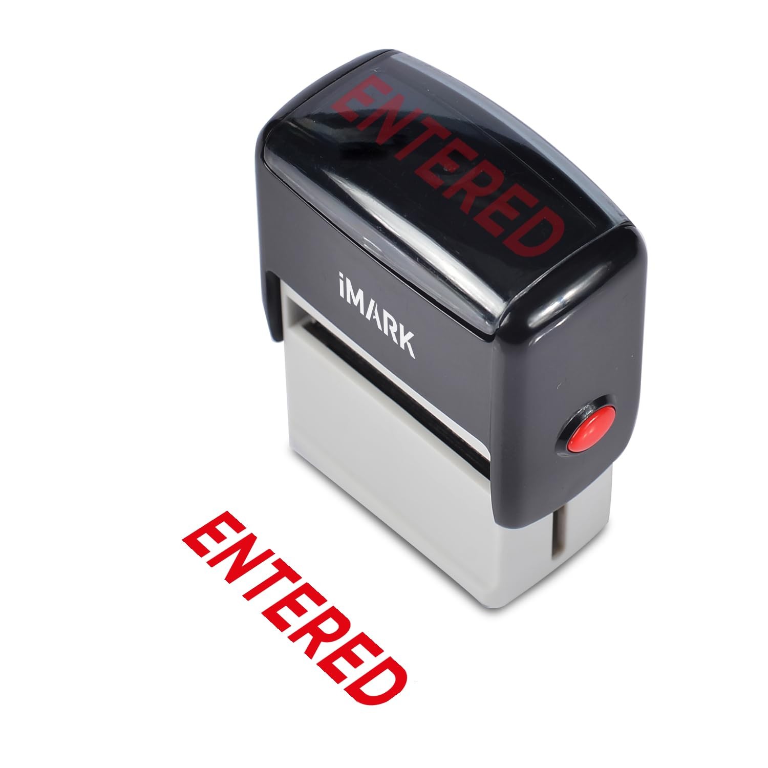 Entered Self Inking Rubber Stamp Red Ink Office Business Paperwork Tool