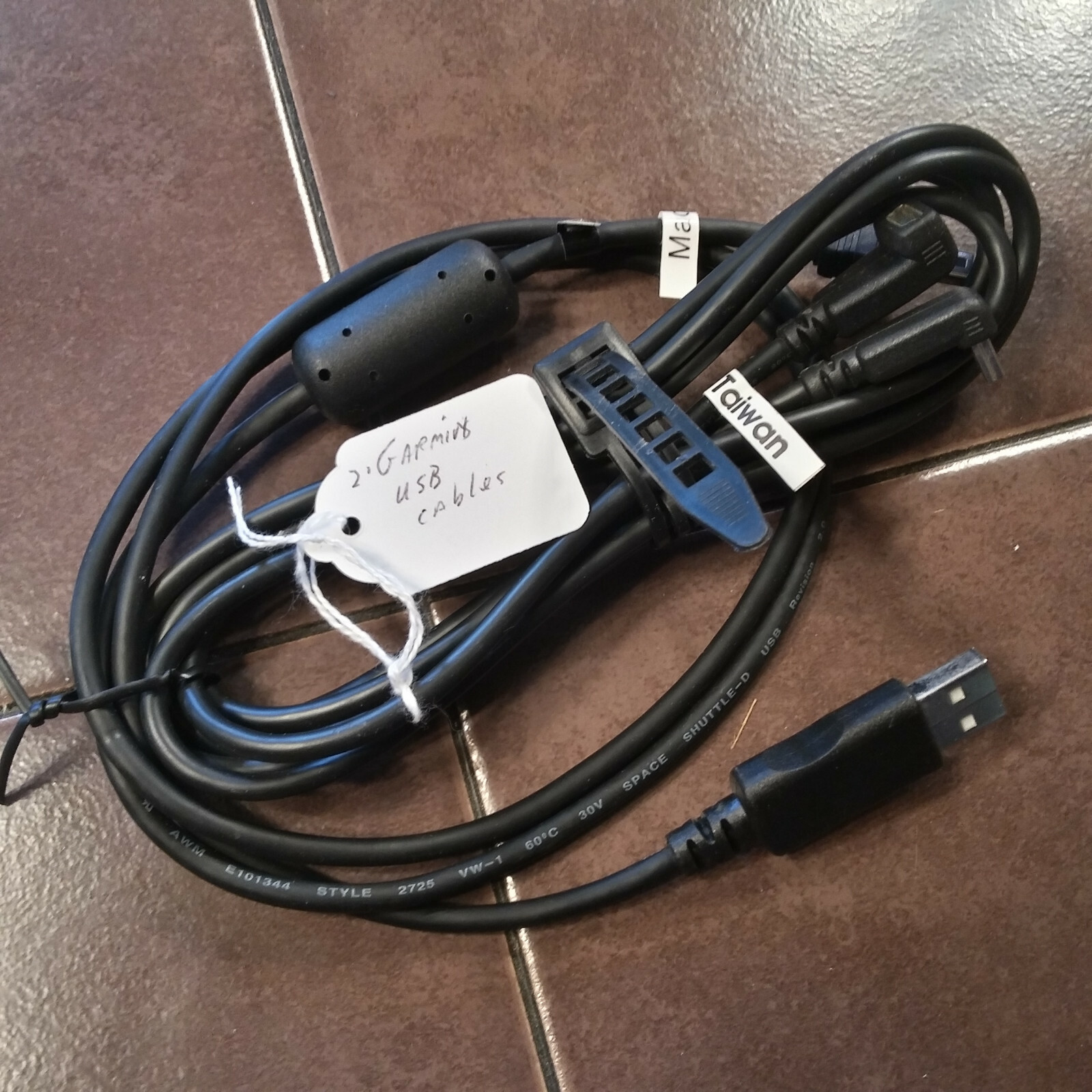 2 Garmin GPS Cables for USB & download