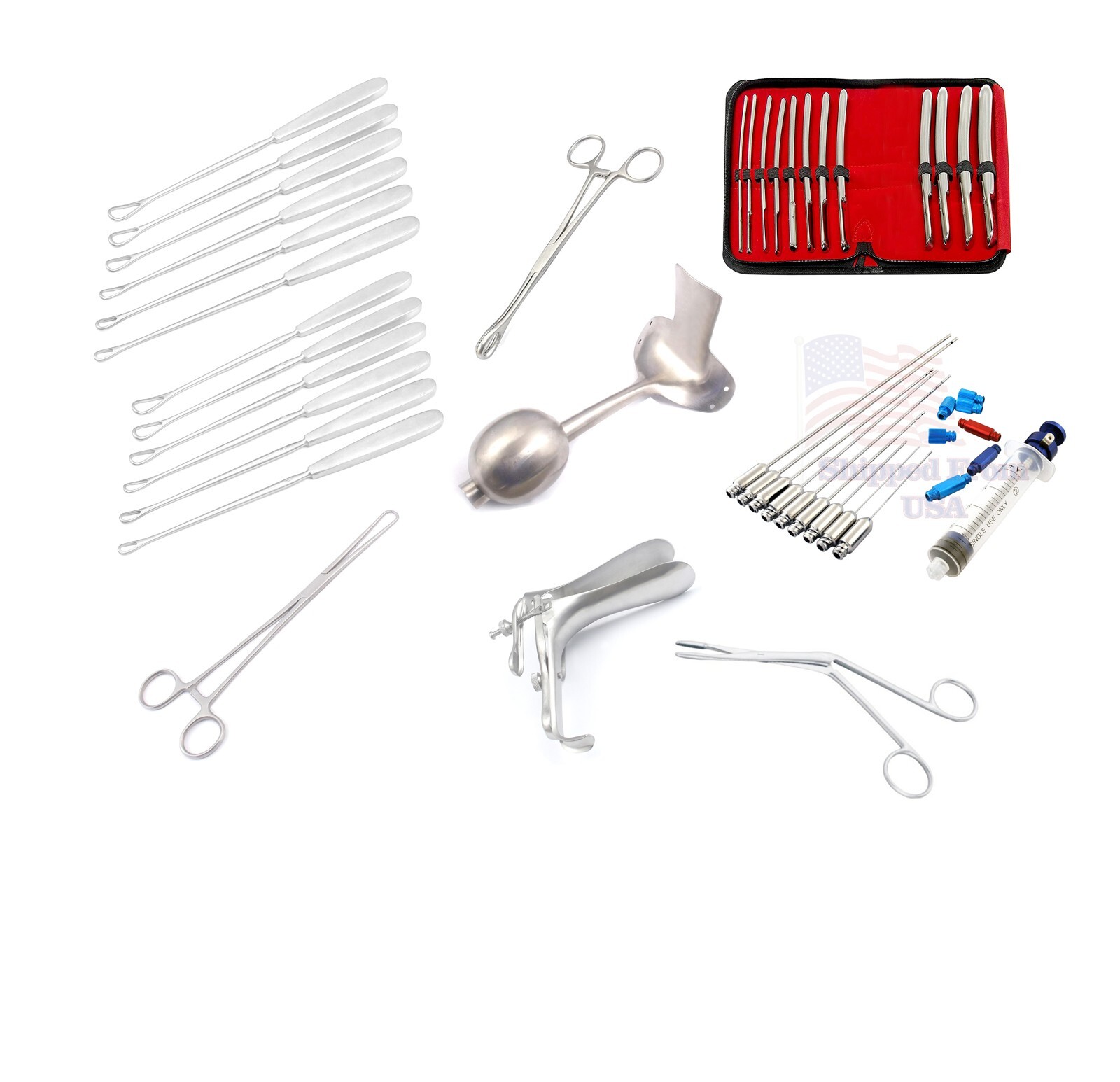 Custom Surgey Facial Dilatation Curettage Gynecology Curette Instruments