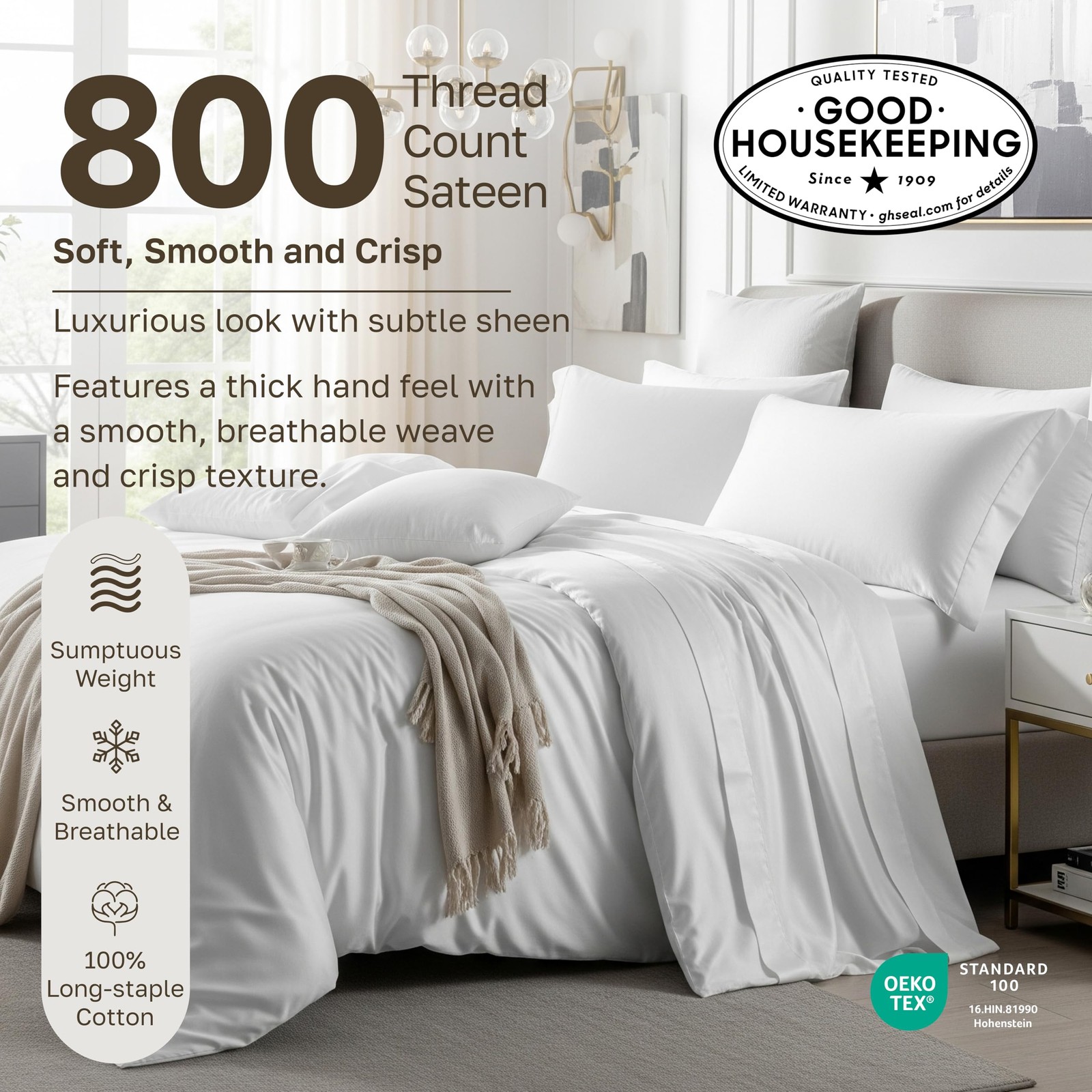 King Sheet Set 800 Thread Count 100% Cotton Deep Pocket Blue Grey Tone Design