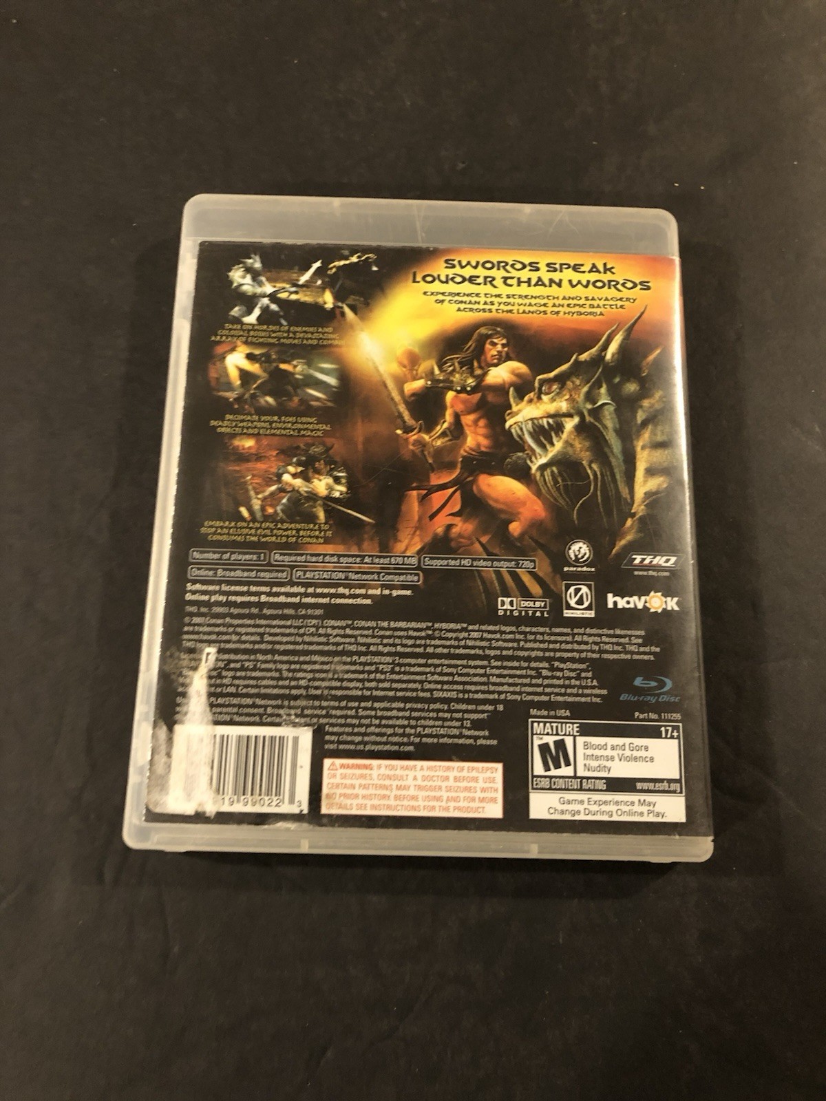 Conan ps3 Case Only