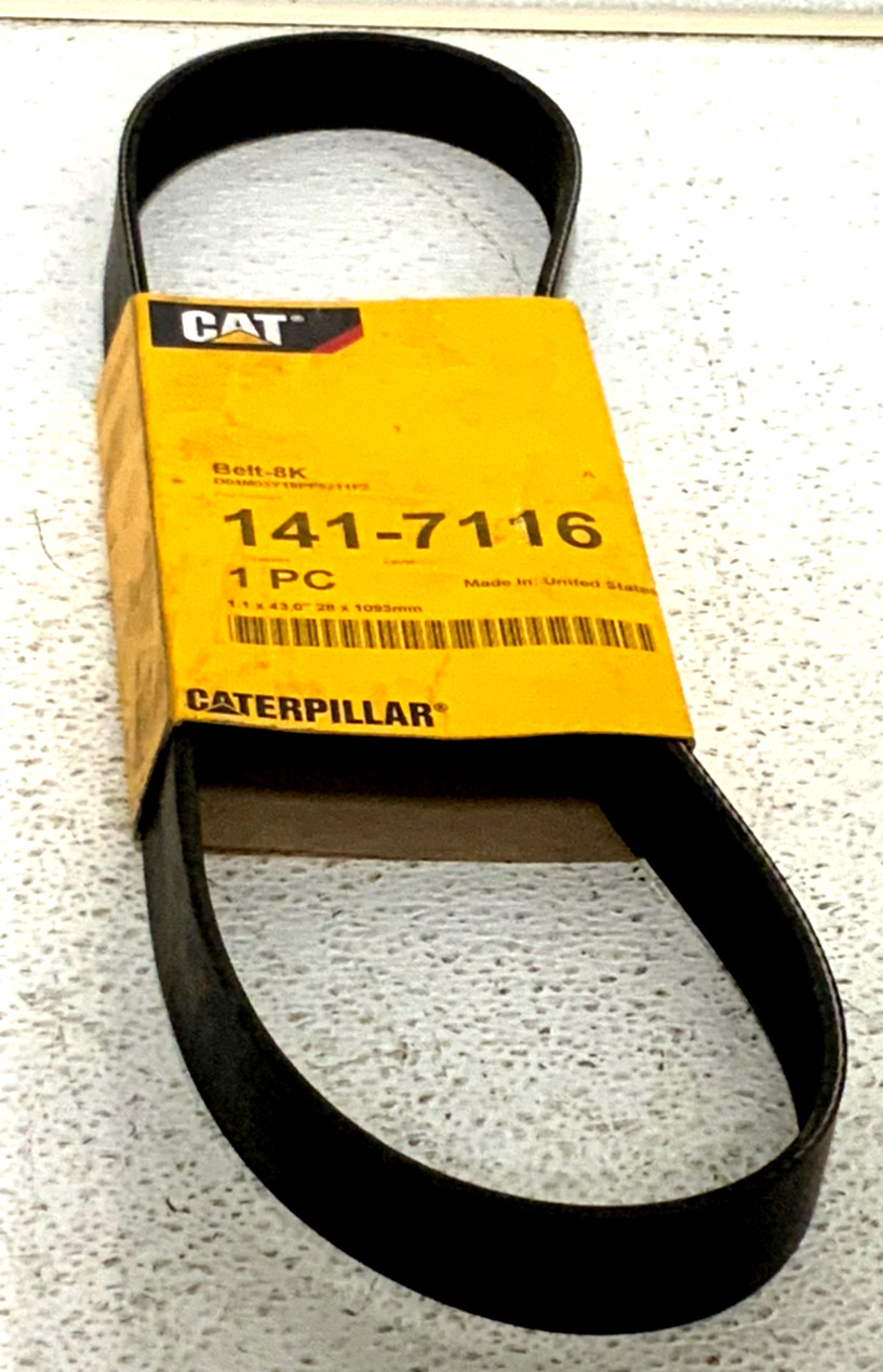 NEW Caterpillar 141-7116 Ribbed Alternator Serpentine Belt OEM Genuine 203B