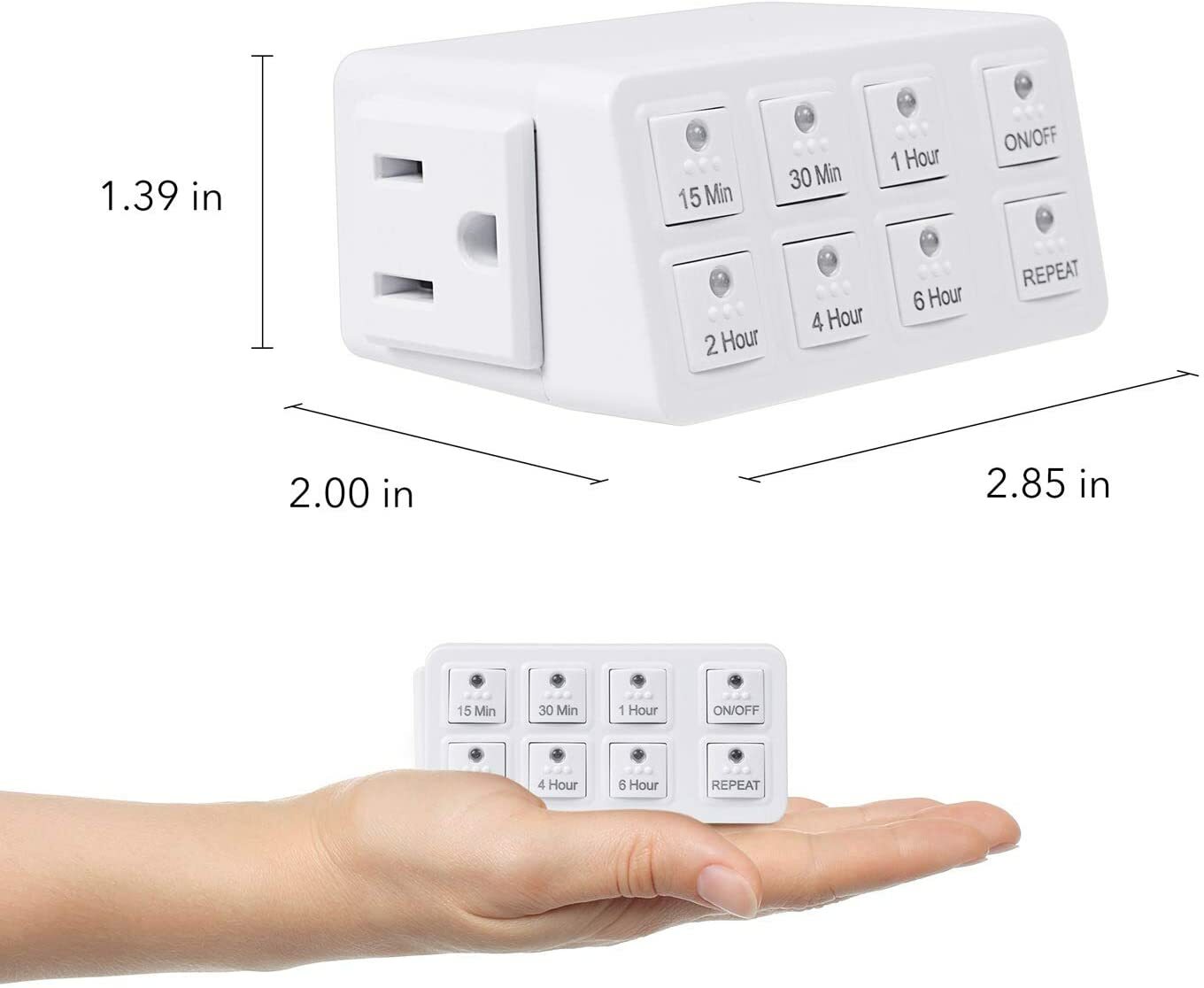BN-LINK Smart Digital Countdown Timer with Repeat Function Shut Off Touch Button