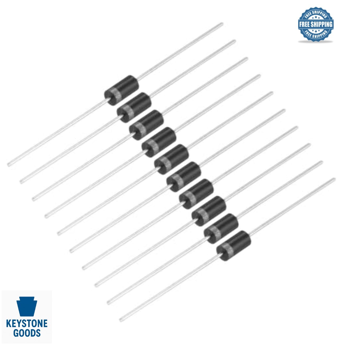 120Pcs 1N4007 Rectifier Diodes 1A 1000V DO-41 Axial Electronic Silicon For DIY
