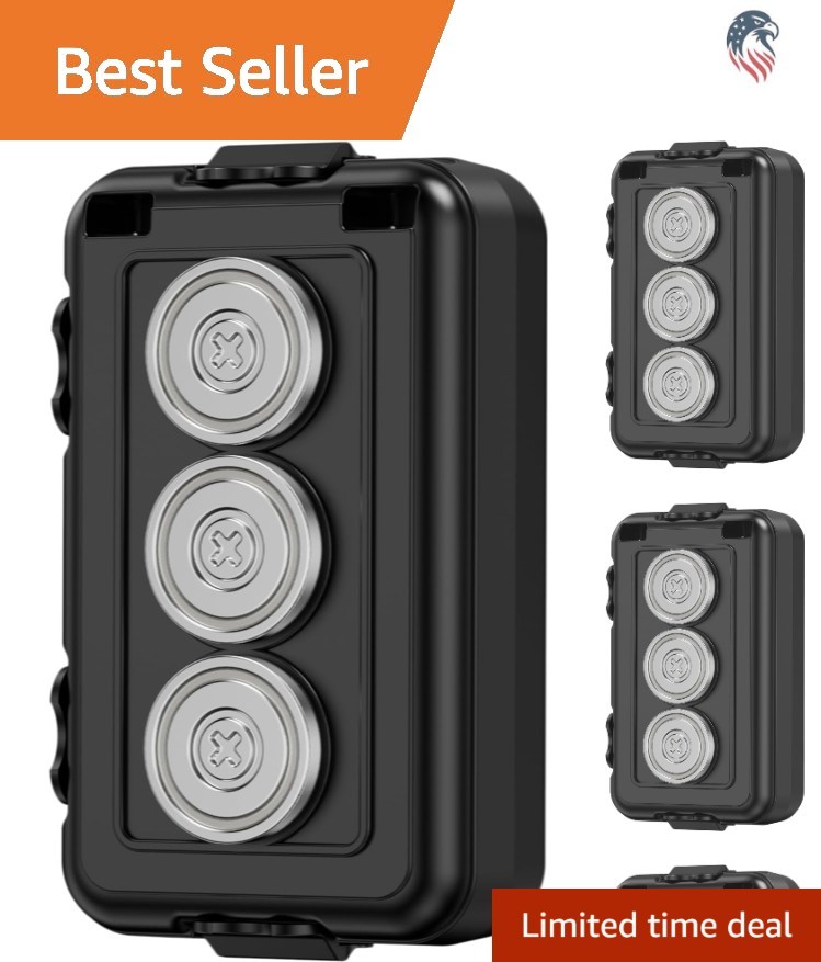Magnetic Key Box Compatible with Vehicles Waterproof Car Hidden Key Holder Black