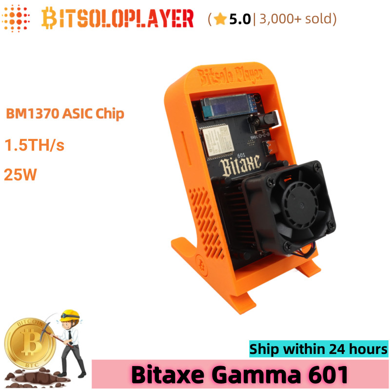 Bitaxe Gamma 601 BTC Miner 1.5TH/S 2.4G WiFi Bitcoin Home Solo Lottery Mining