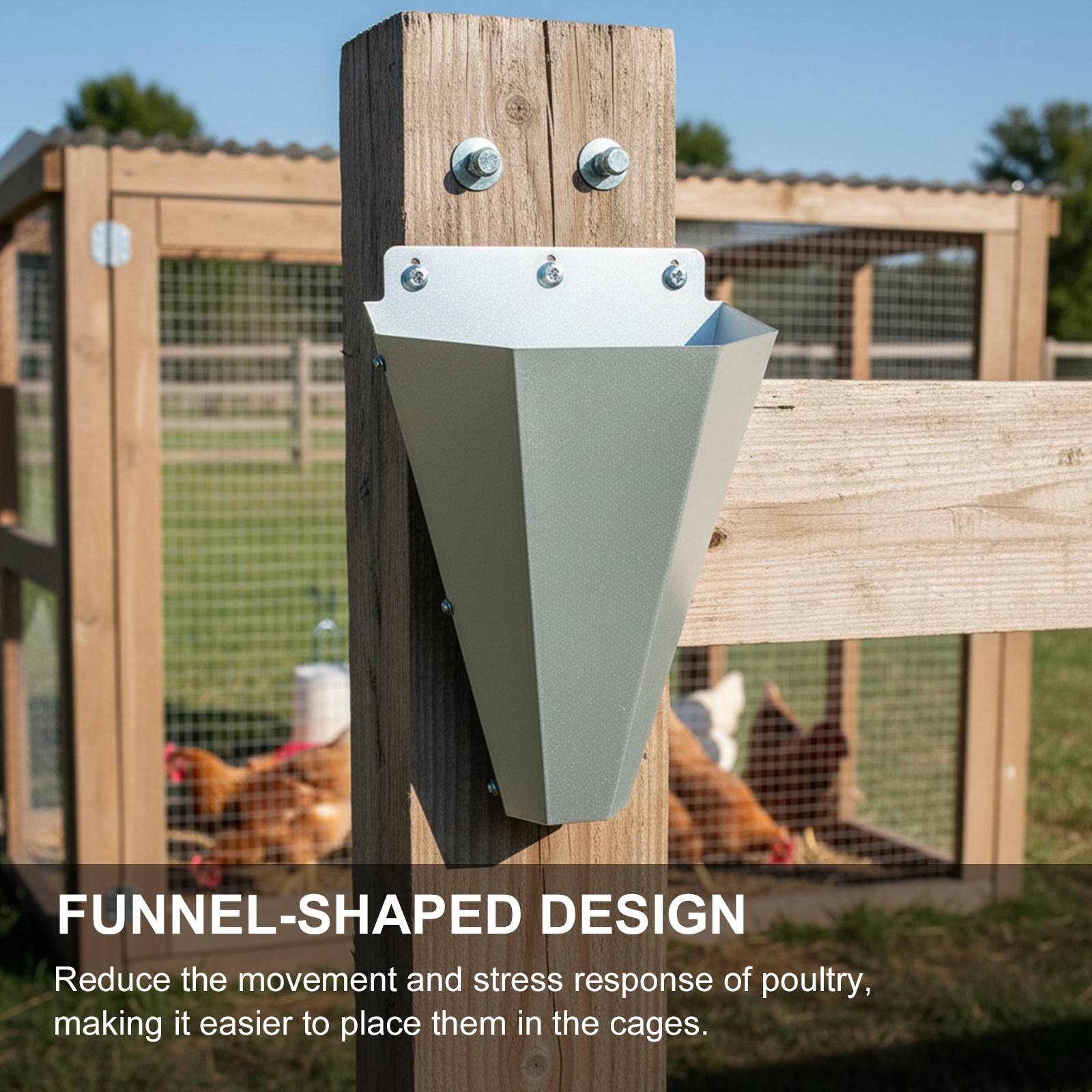 2×Metal Medium Chicken Cone Poultry Restraining and Processing Tool for Poultry