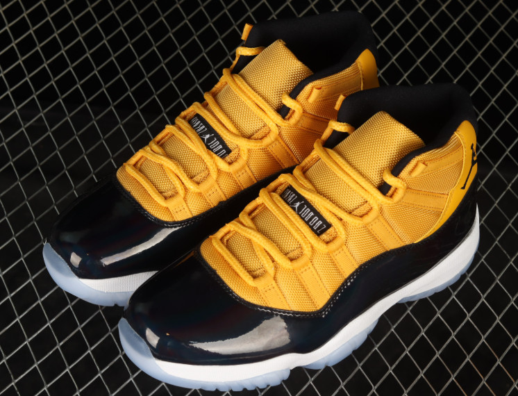 Jordan 11 Retro Black Yellow White CT8012-118 Size US 7-12 NEW Men's