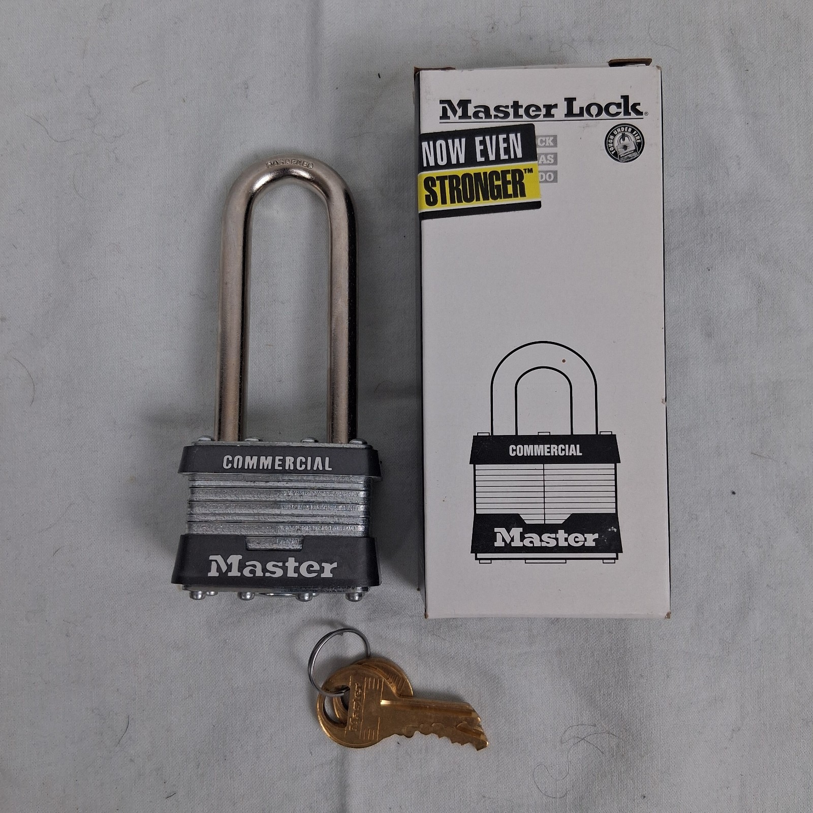 Master Lock M1LJSTS Commercial Laminated Steel Padlock, 3" Shackle