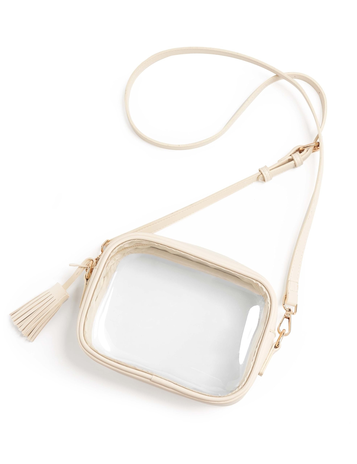 Yarnic Stadium Approved PVC Crossbody Purse - Small Clear Bag with Adjustable...