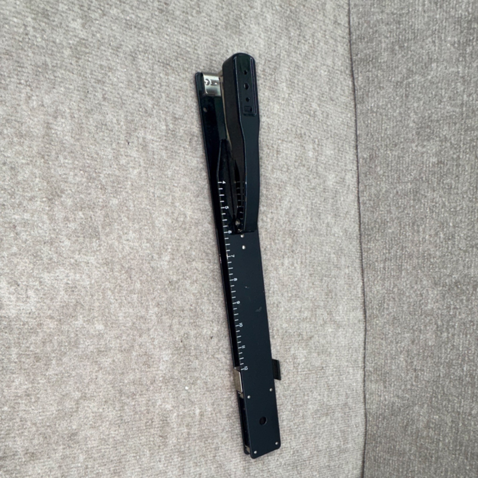 Long Reach Standard Stapler - Black, with Ruler Markings