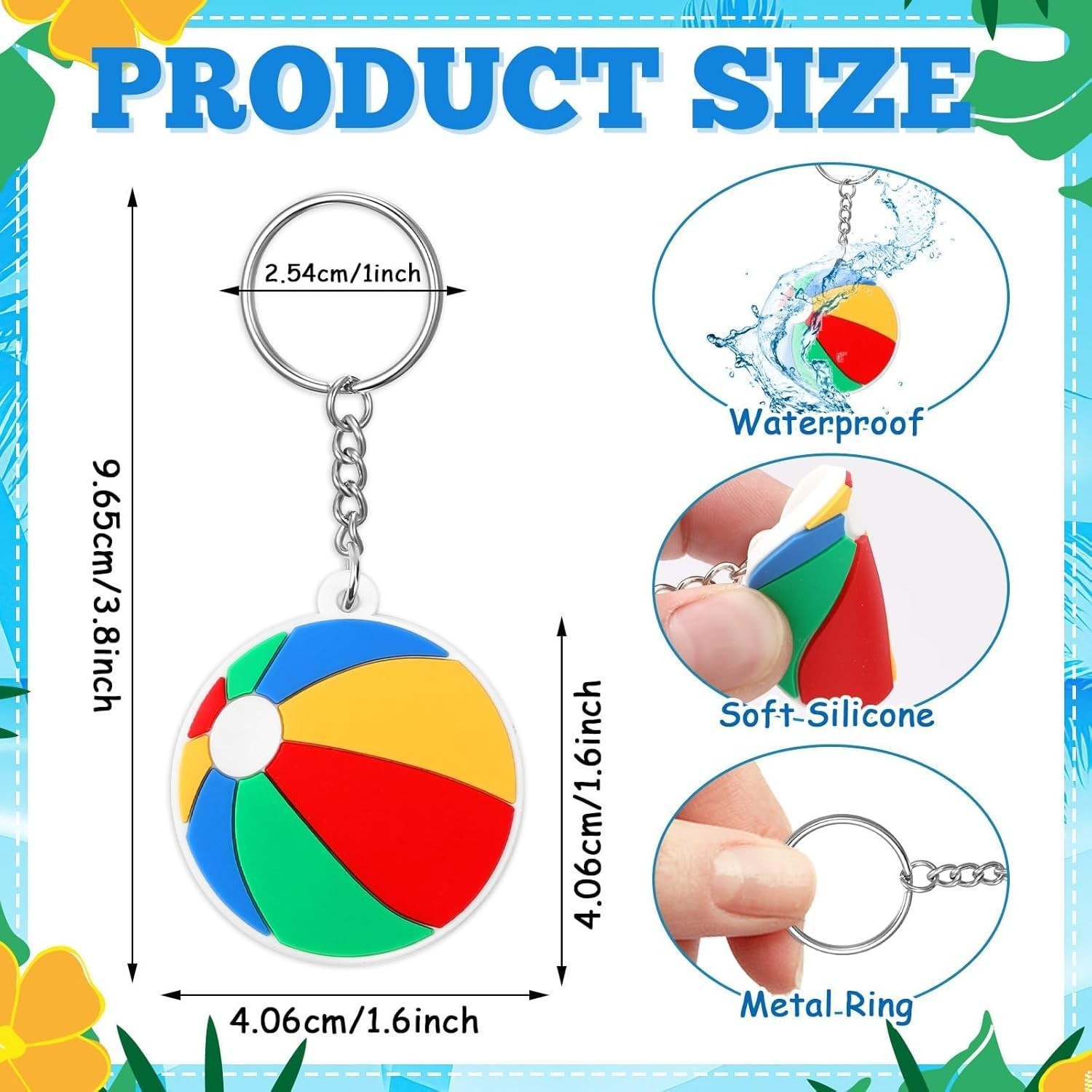 Exquisite 30PCS Silicone Summer Keychains - Ideal for Celebrations & Gifts