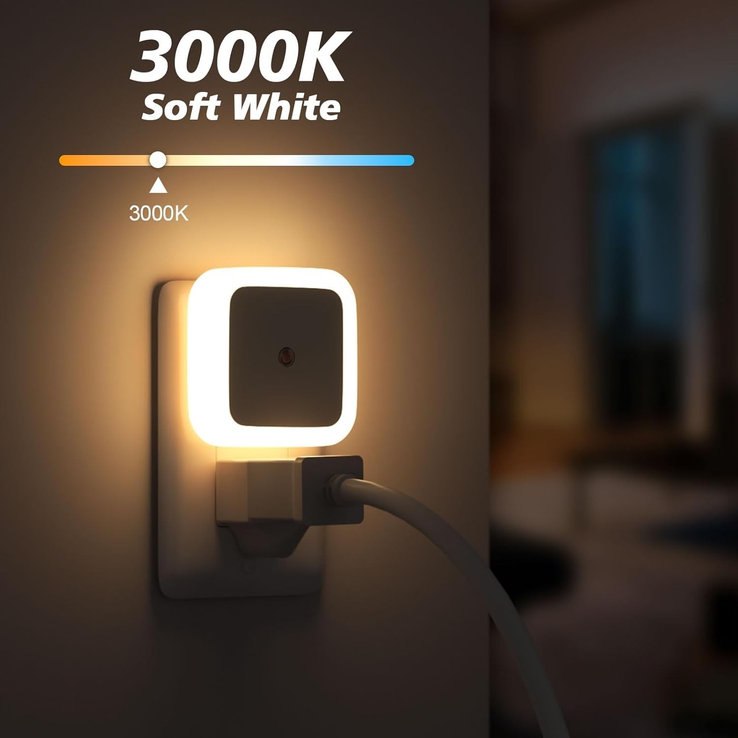 Automatic Dusk to Dawn Sensor Night Lights - 8 Pack Warm White Illumination