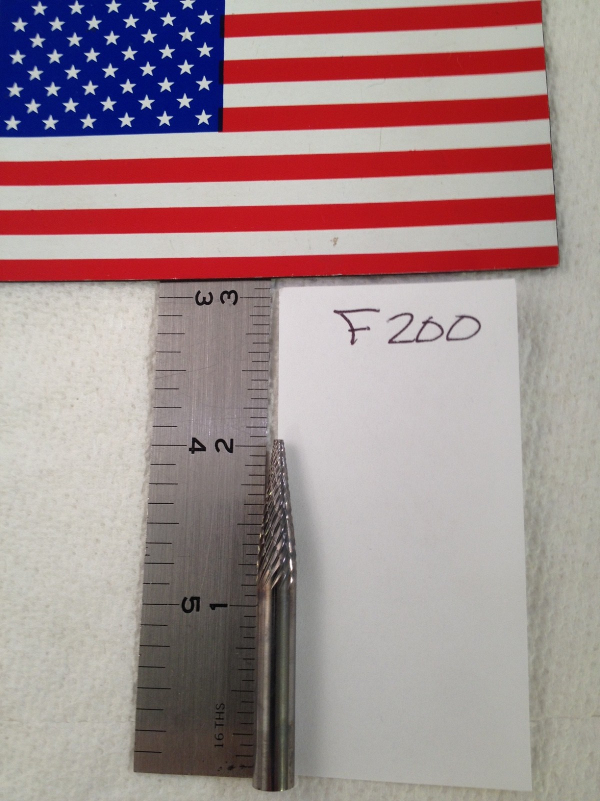 1 NEW FALCON / SGS 1/4" SHANK CARBIDE BURR SM-2 cone DOUBLE CUT. 3/4" LOC (F200)