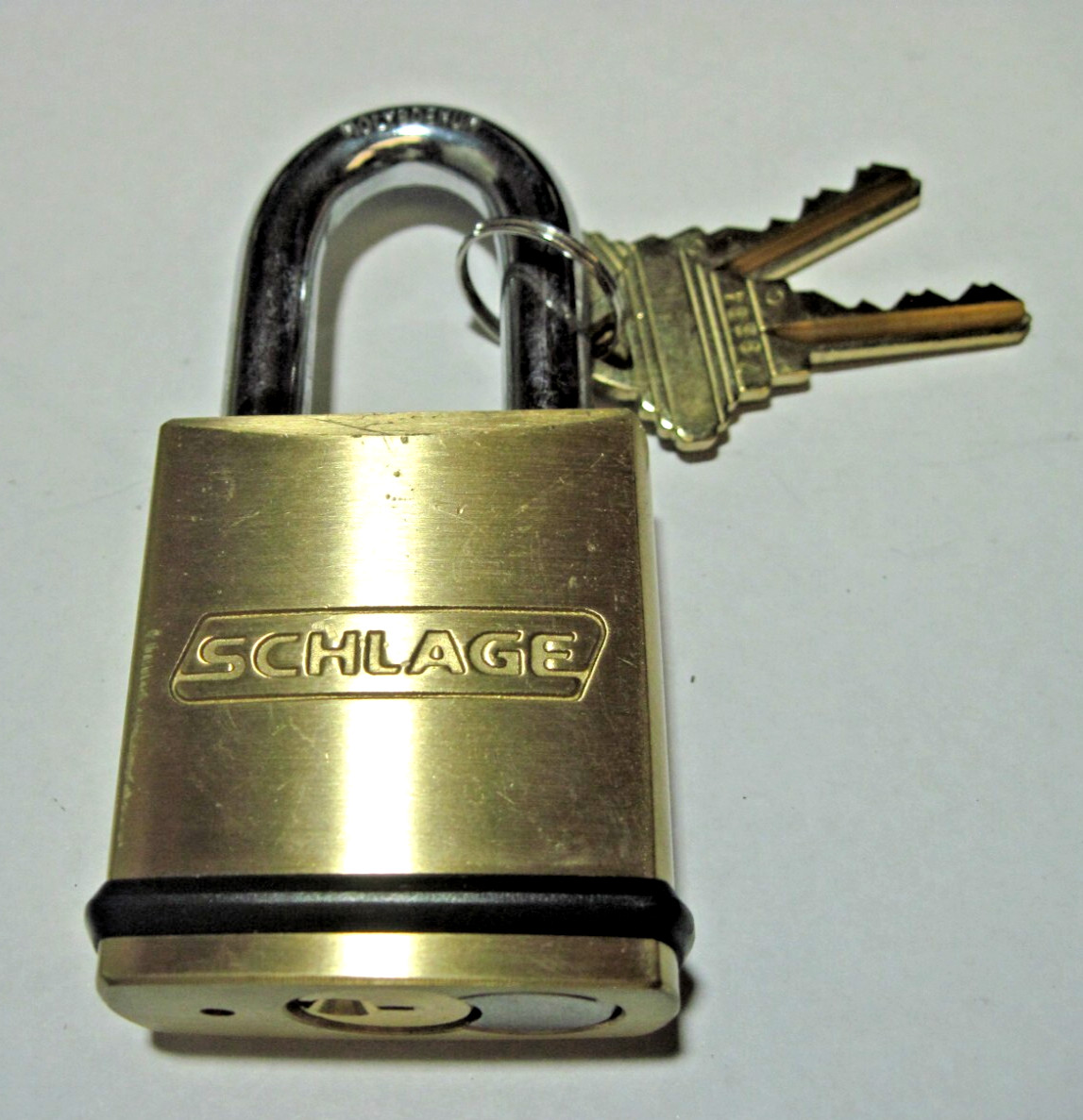 6 Schlage Commercial KS43D2300 Brass Padlocks 1-1/2" Shackle C"Keyway Cylinder