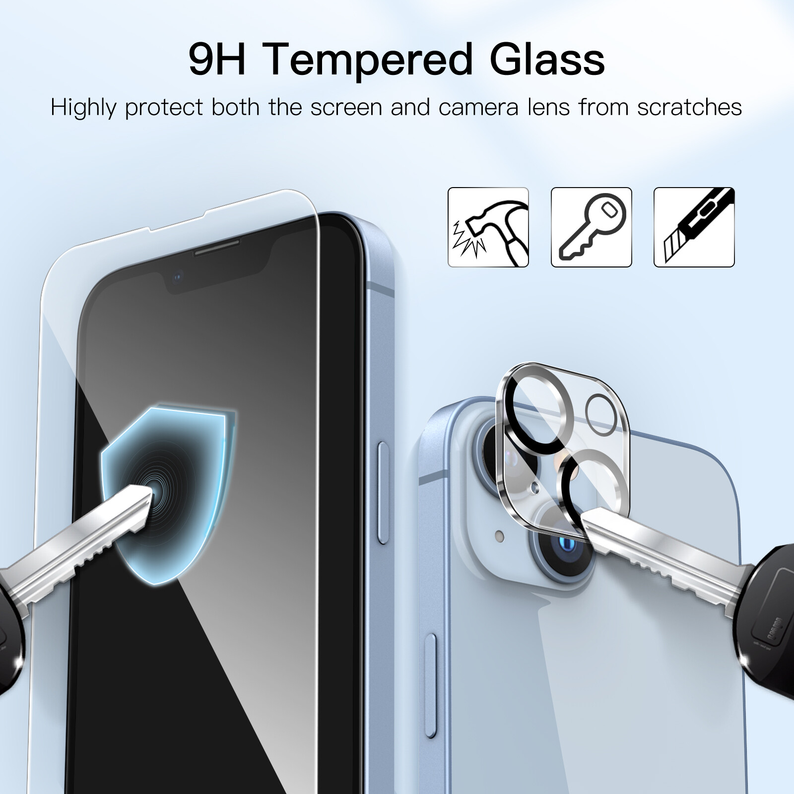 JETech Full Coverage Screen Protector for iPhone 14 6.1-Inch, 2-Pack