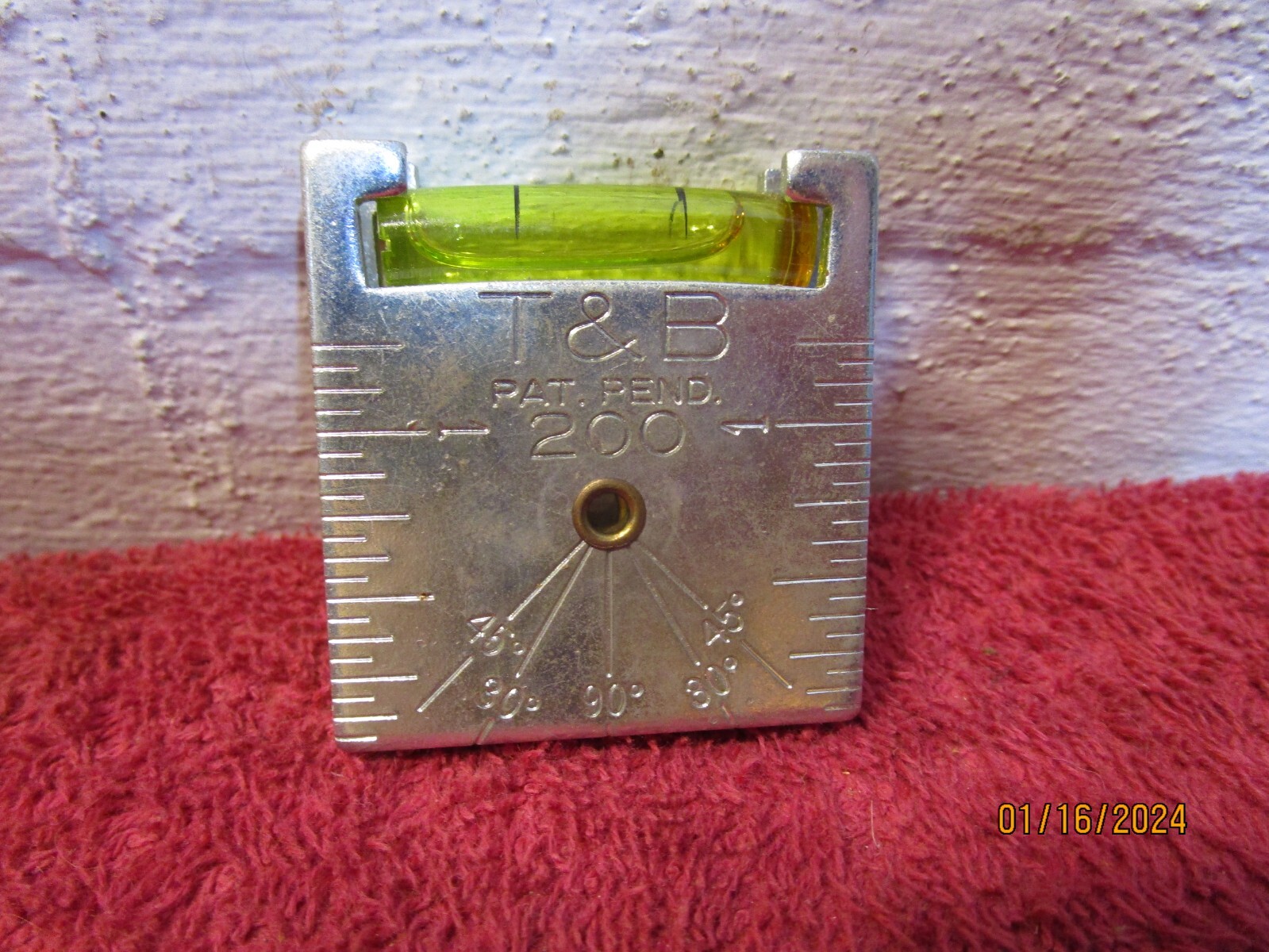 Vintage T&B Mini Multi Tool Plumb Bob Protactor Level Measures Bend Angles