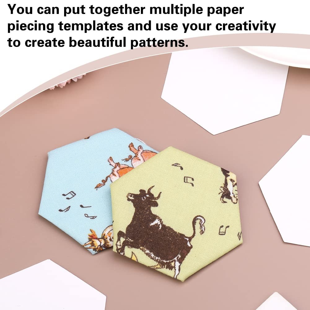 Hexagon Paper Piecing Templates 200 Count 1.5 Inch Quilting Templates
