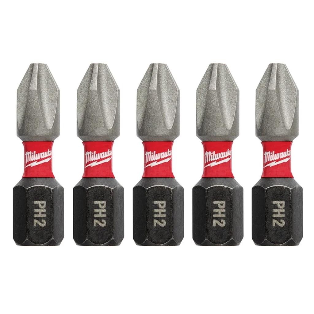 Milwaukee 48-32-4601 Shockwave #2 Phillips Insert Bit, 5-Pack