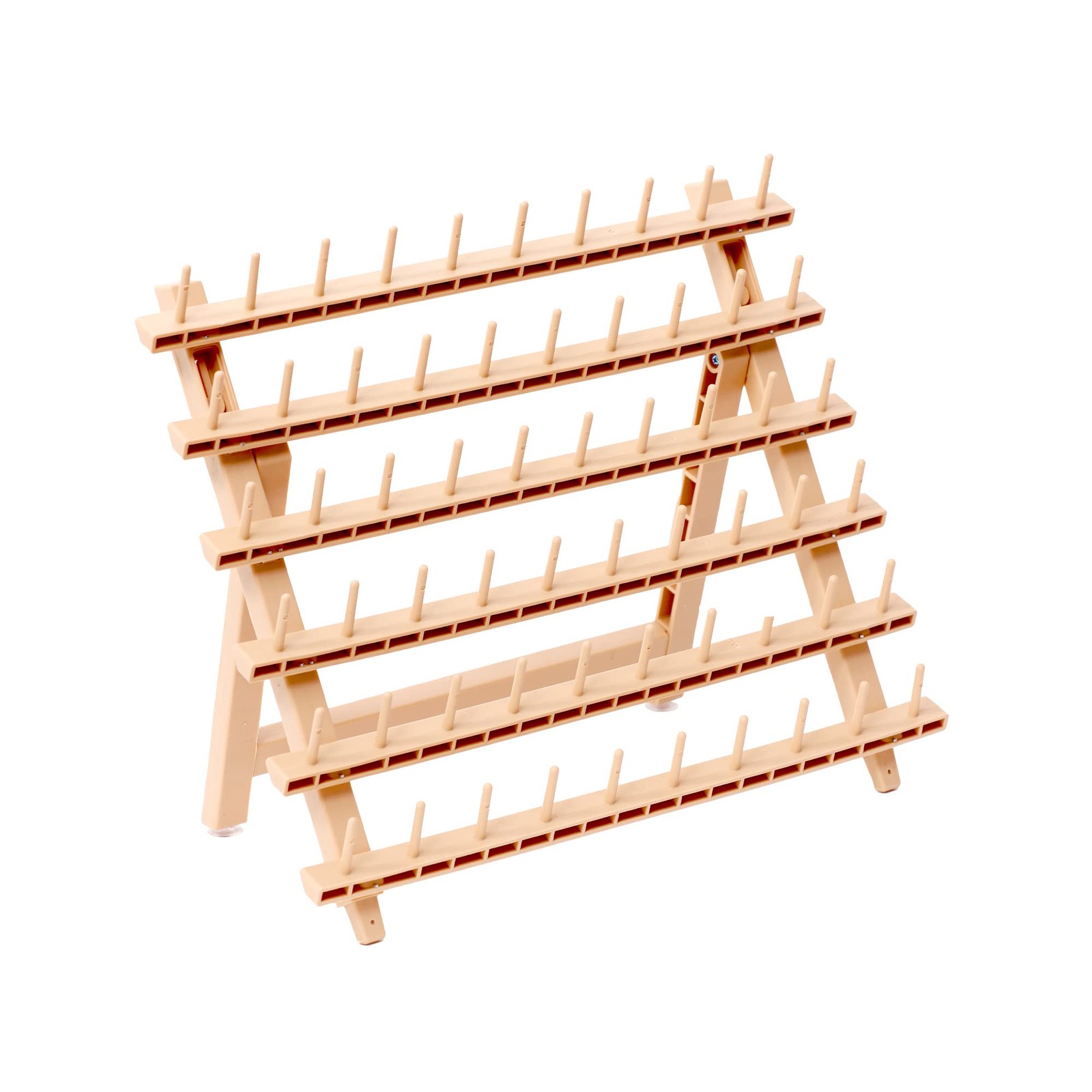 Laflare Braid Rack 60 Spools, PP Braiding Hair Stand, Thread 1, 1. Wood Color