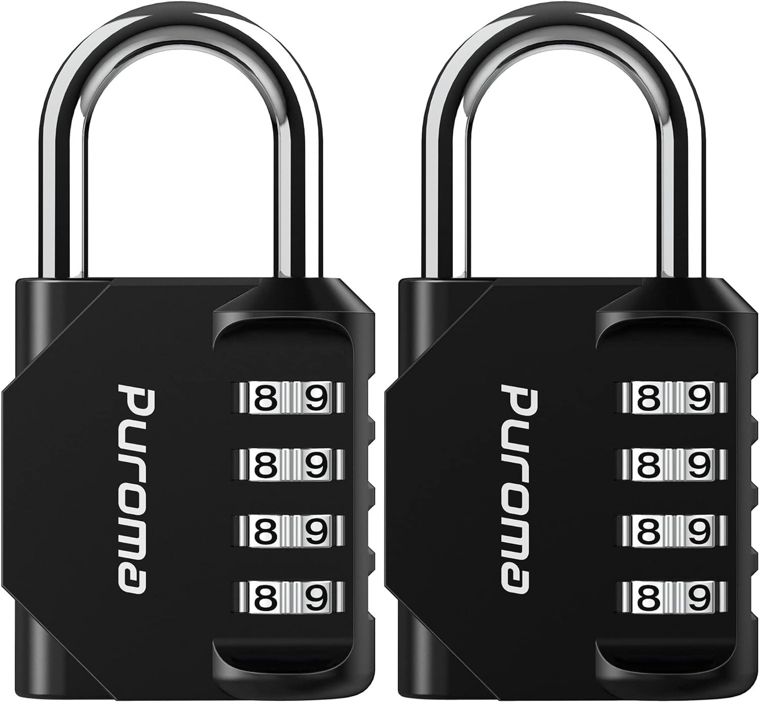 Medium Black 4 Digit Combination Lock Durable Weatherproof Safe For Lockers