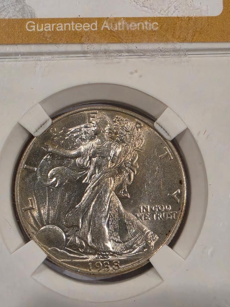 1938 Walking Liberty Half Dollar MS65