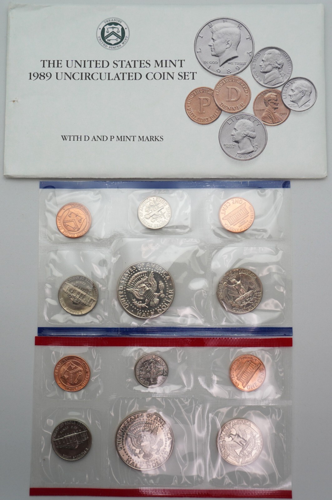 1989 - P&D Uncirculated US Mint Coin Set in OGP