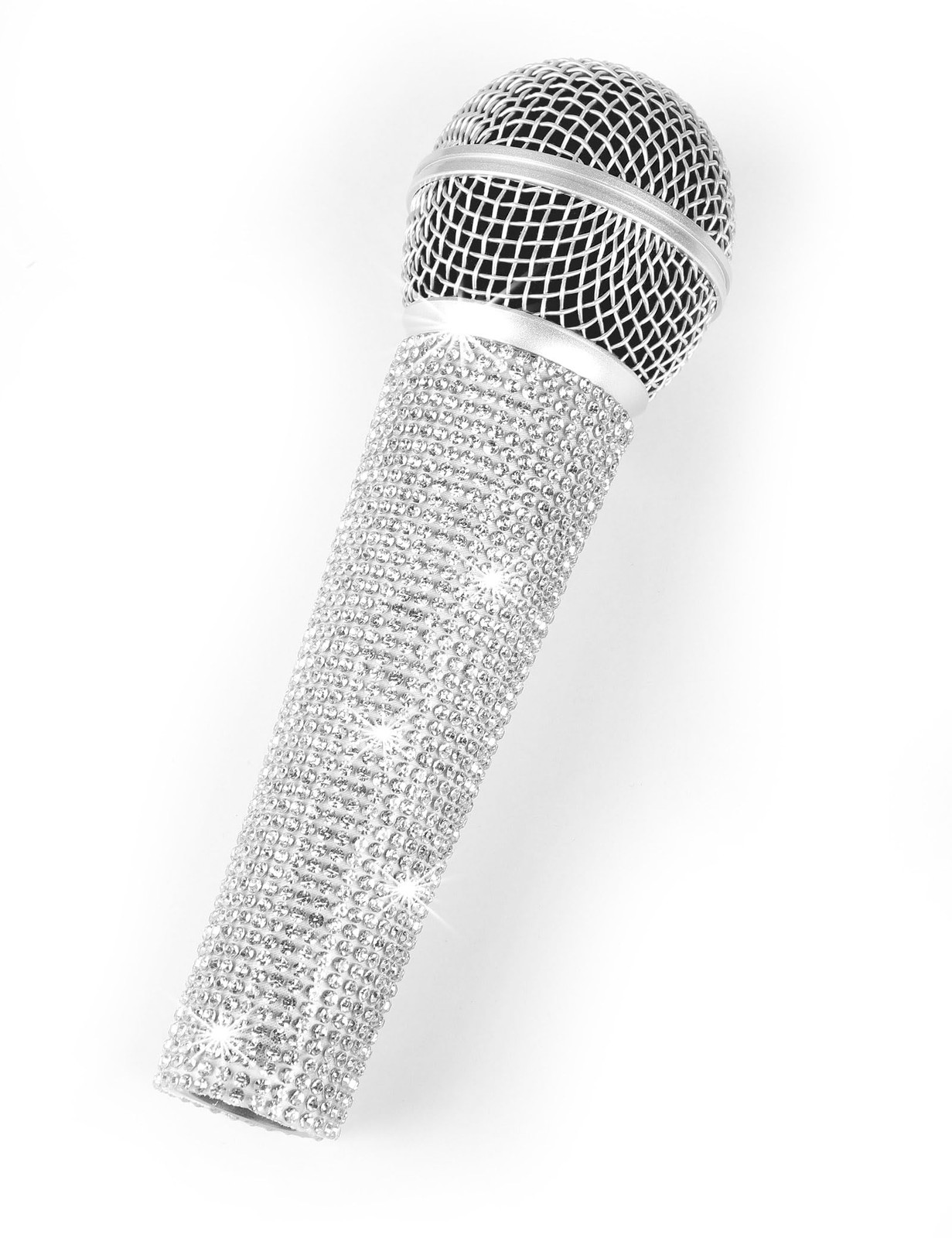 Mr.Power Mic Head Replacement + Glitter Microphone Sleeve Cover for Shows, Ev...