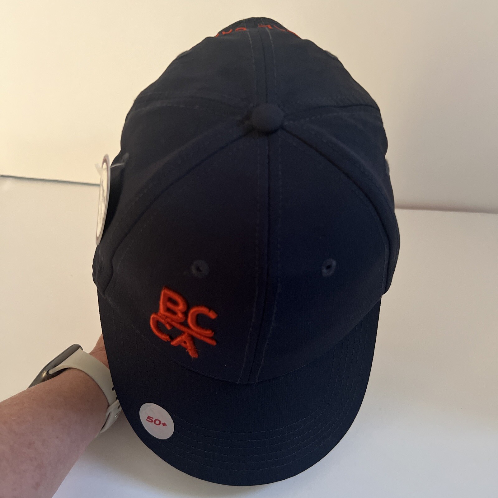 Bidwell Canyon BC/CA in Red on Navy Hat Cap 50+UPF Breathable Fahrenheit Brand