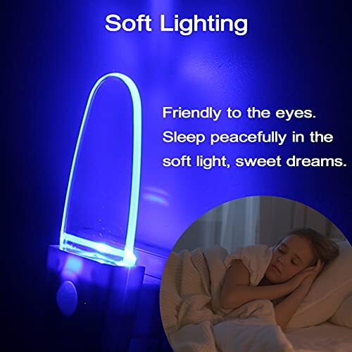 2 Pack Blue Motion Sensor Night Light Plug In Night Lights for Bedroom Bathroom