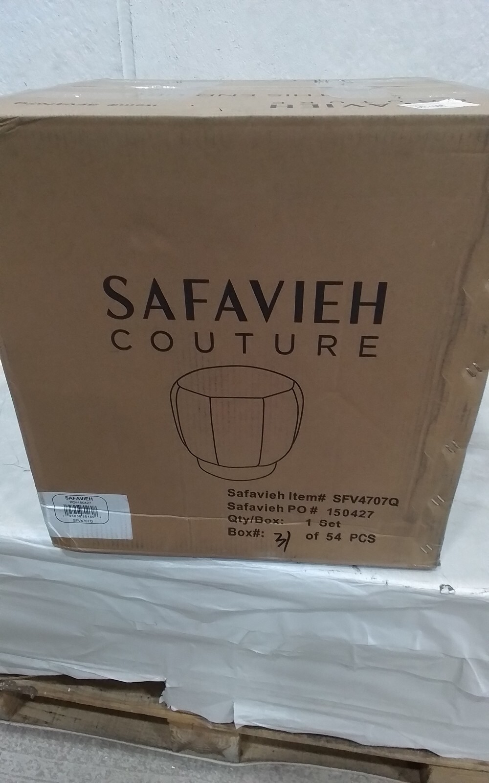 Safavieh MAXINE CHANNEL TUFTED OTTTOMAN, Reduced Price 2172754373 SFV4707Q
