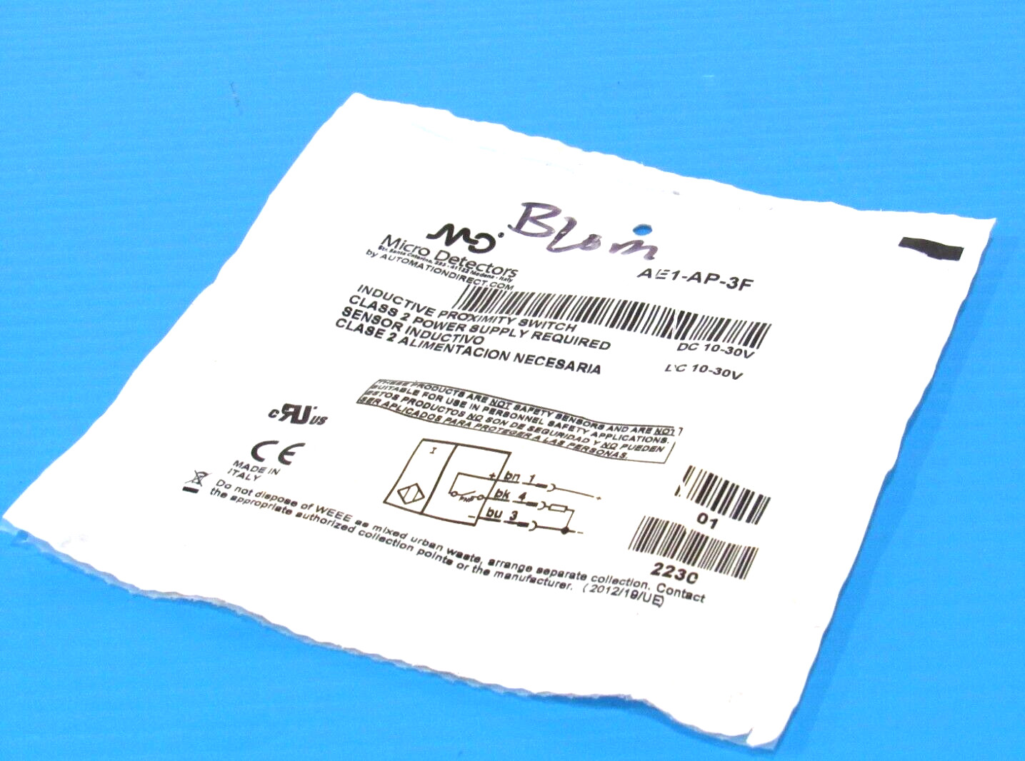 NEW AUTOMATION DIRECT AE1-AP-3F PROXIMITY SWITCH AE1AP3F