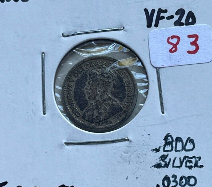 1920 Canada 5 Cents - Silver