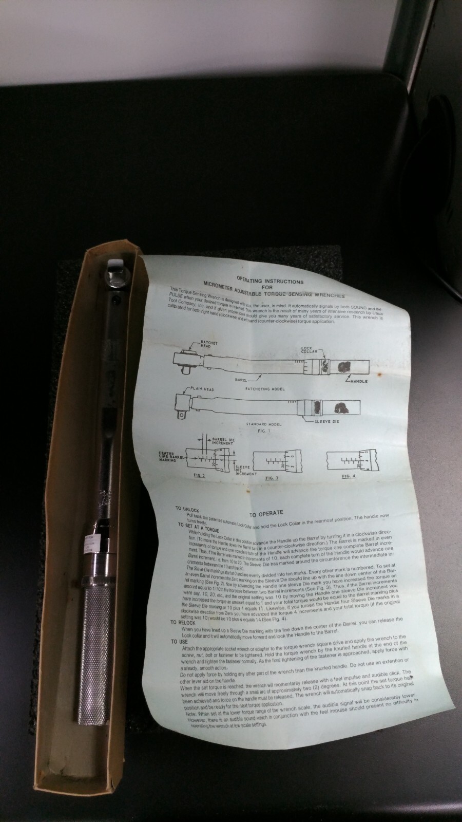UTICA Tool Co. TCI-750-1/2 Micrometer Adjustable Torque Sensing Wrench