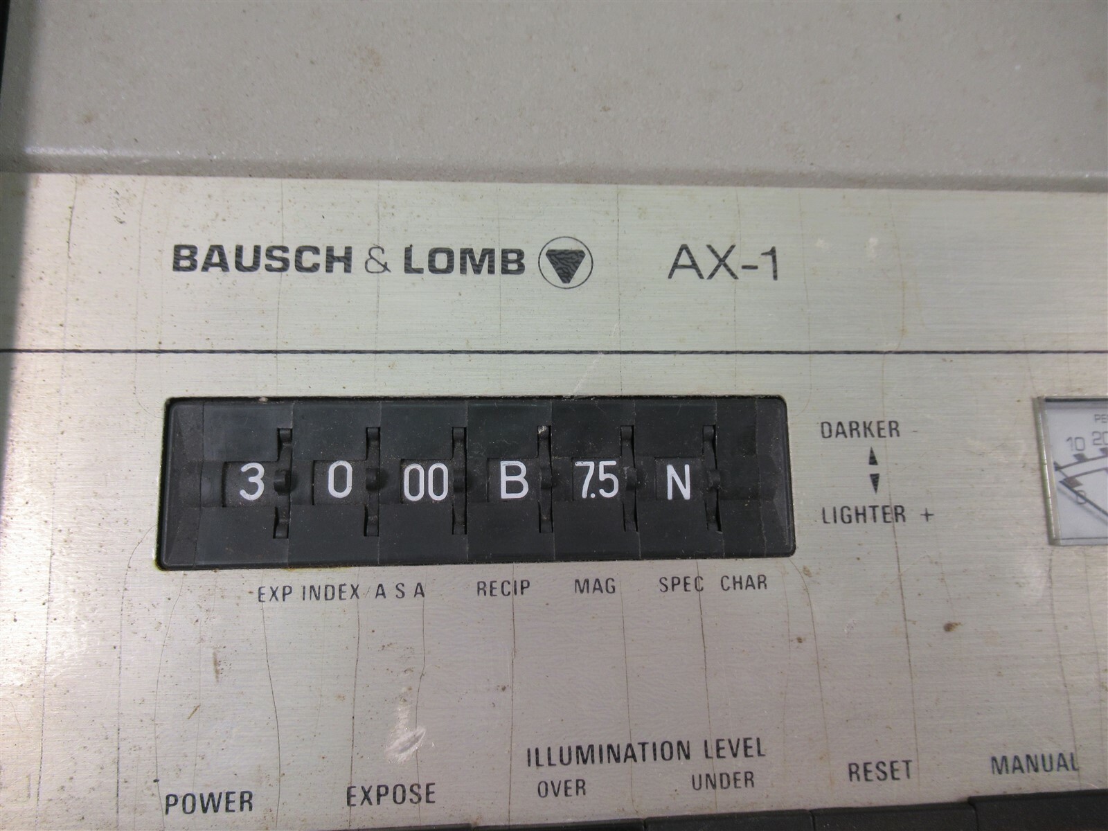 Bausch & Lomb AX-1 Microscope Photography Exposure Light Control Meter