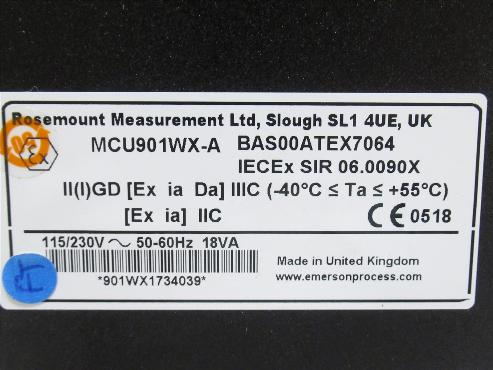 241462 New-No Box; Mobrey MCU901WX-A Universal Control Module BAS00ATEX7064