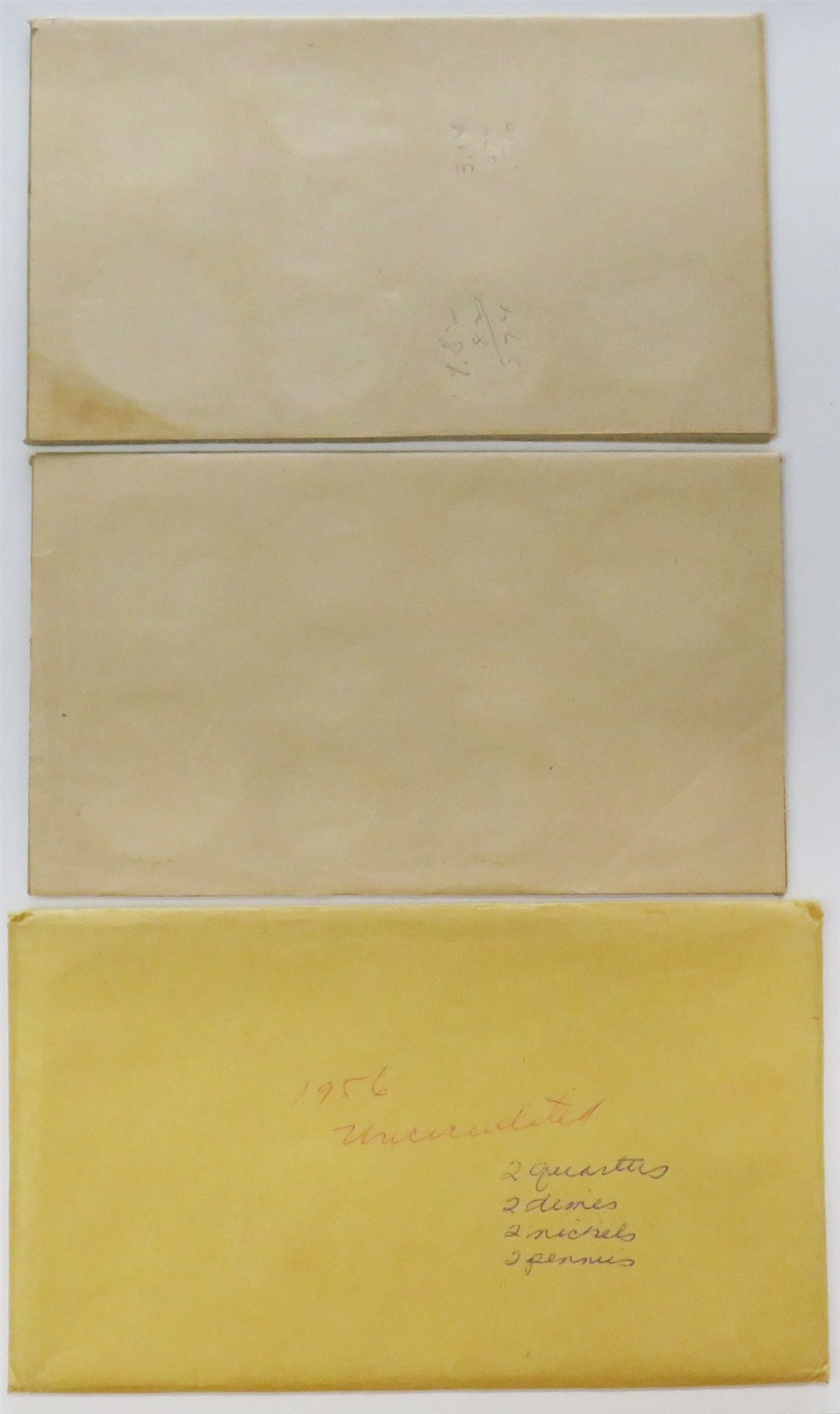 1956 P & D MINT STATE ORIGINAL FLAT PACK CARD ENVELOPE 18 COIN MINT SET