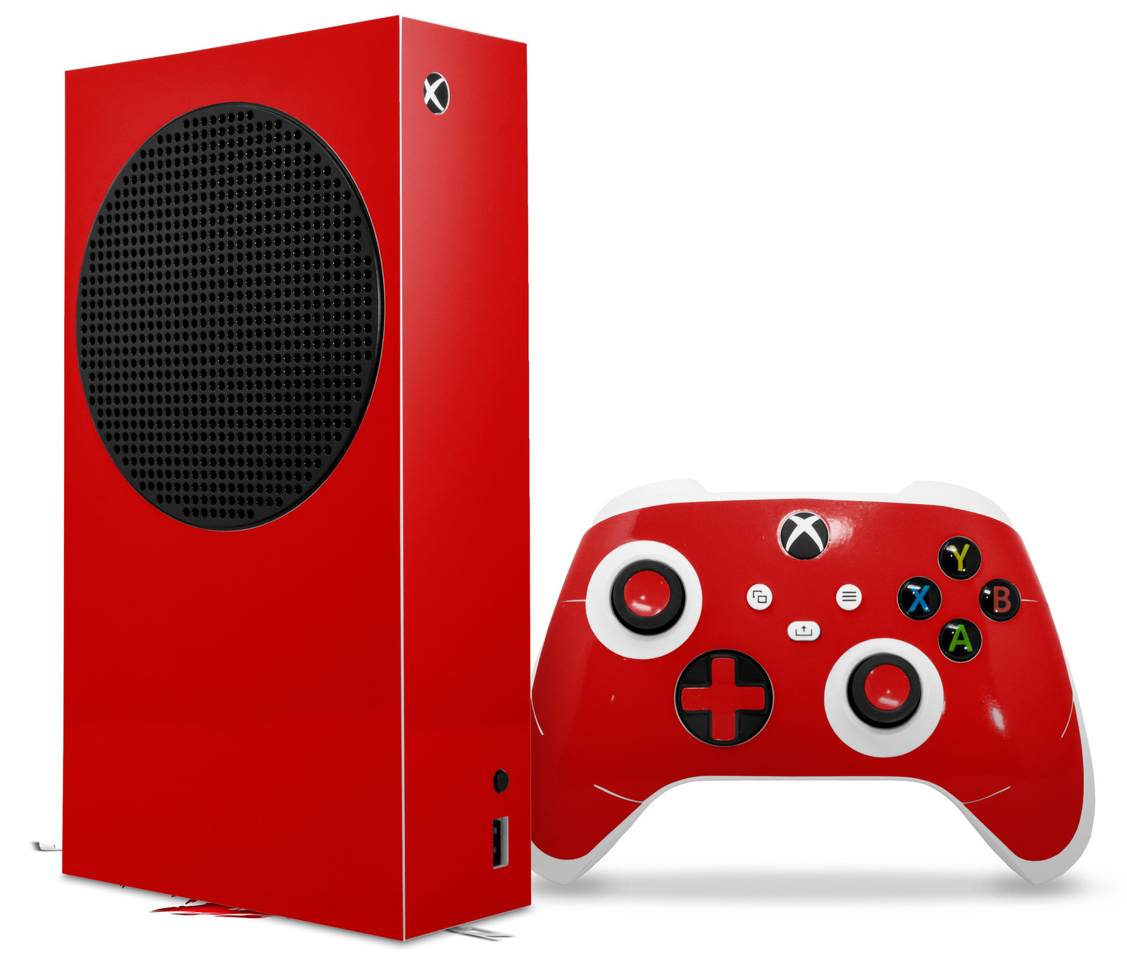 Skin Wrap for XBOX Series S Console Controller Solids Collection Red