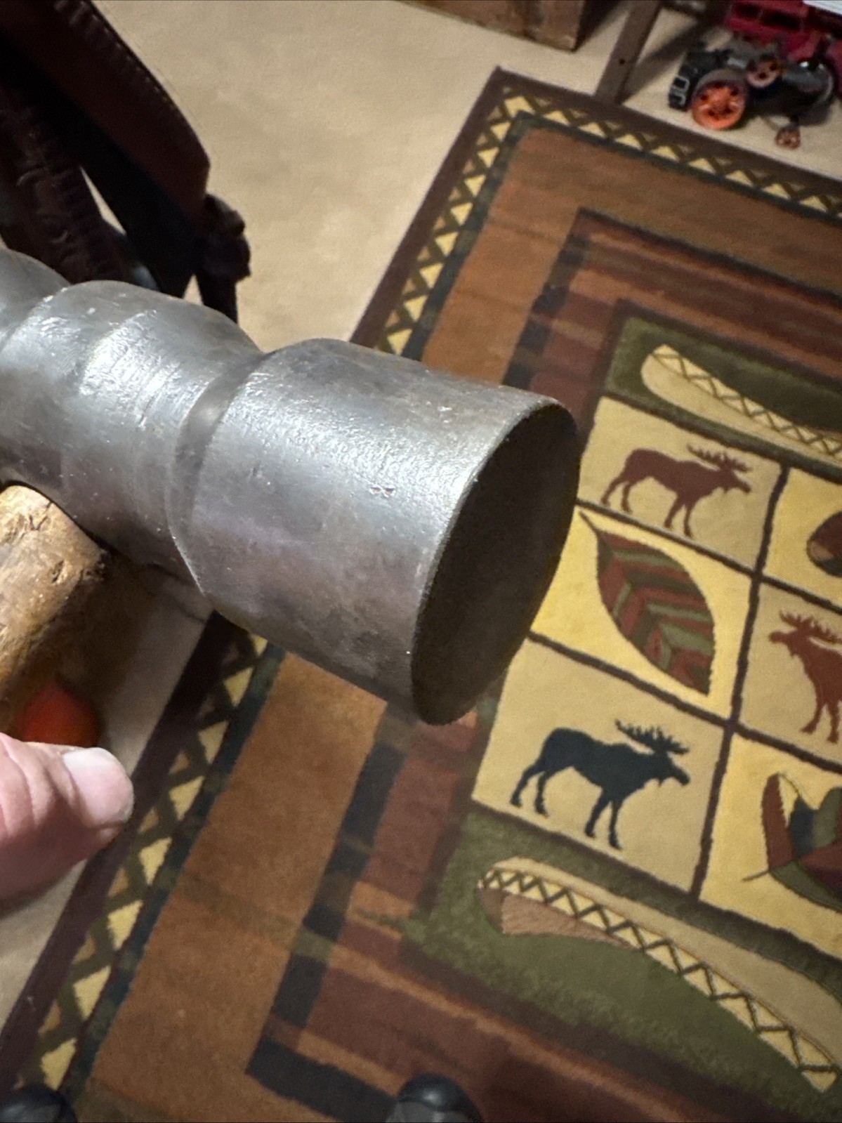 Vintage Huge 7 lb Ball Peen Hammer