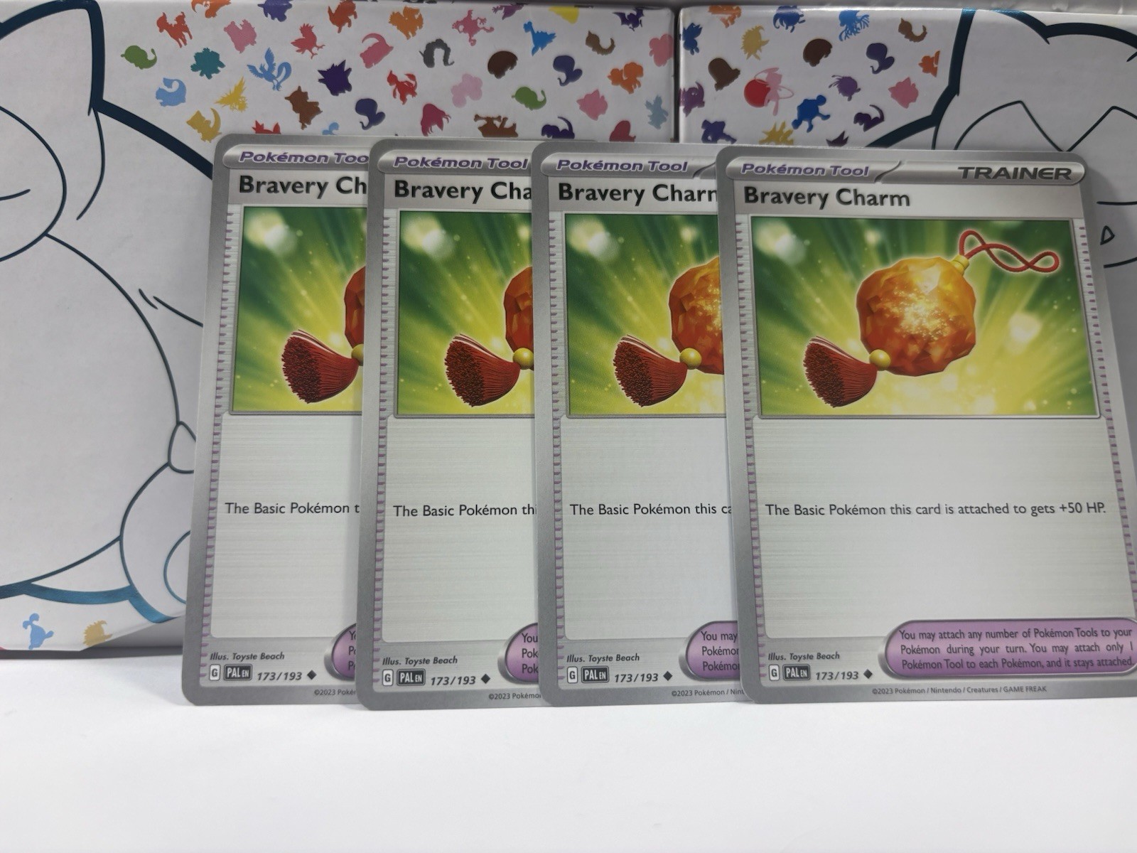 4x Bravery Charm (Playset) 173/193 - NM Condition - Non-Foil