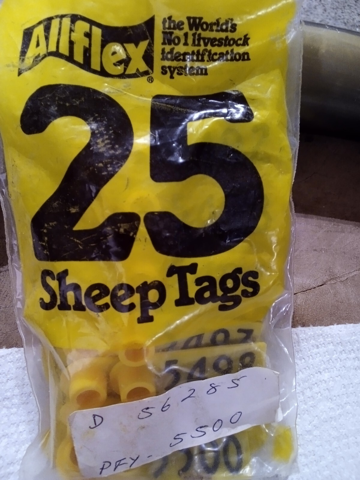 Allflex Sheep Tags #5476-5500 Livestock Identification System Bag Of 25 NOS