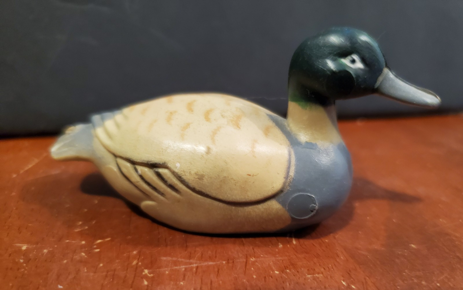 Vintage Mallard Duck Pencil Sharpener Novelty Desktop, Hong Kong, about 3" long