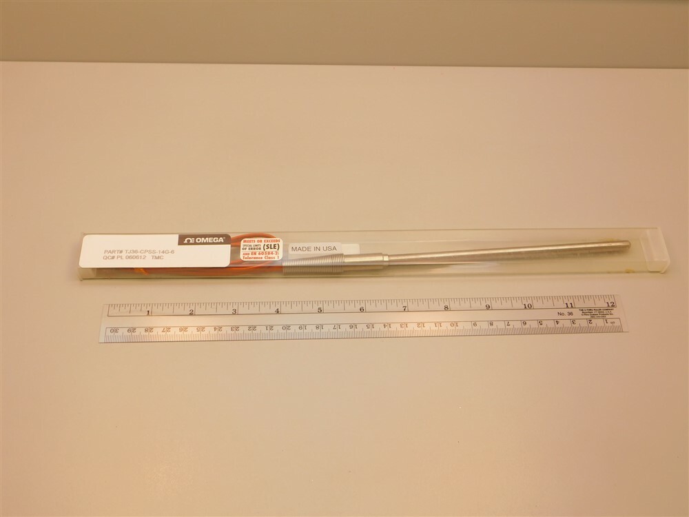 Omega TJ36-CPSS-14G-6 304 Stainless ThermocoupleT Imersion Probe 0-370Centigrade