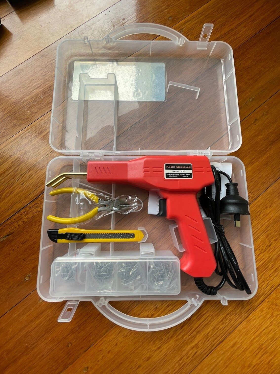 Handy Plastic Welder Garage Tool Bumper Crack Repair Welding Machine Staple Set