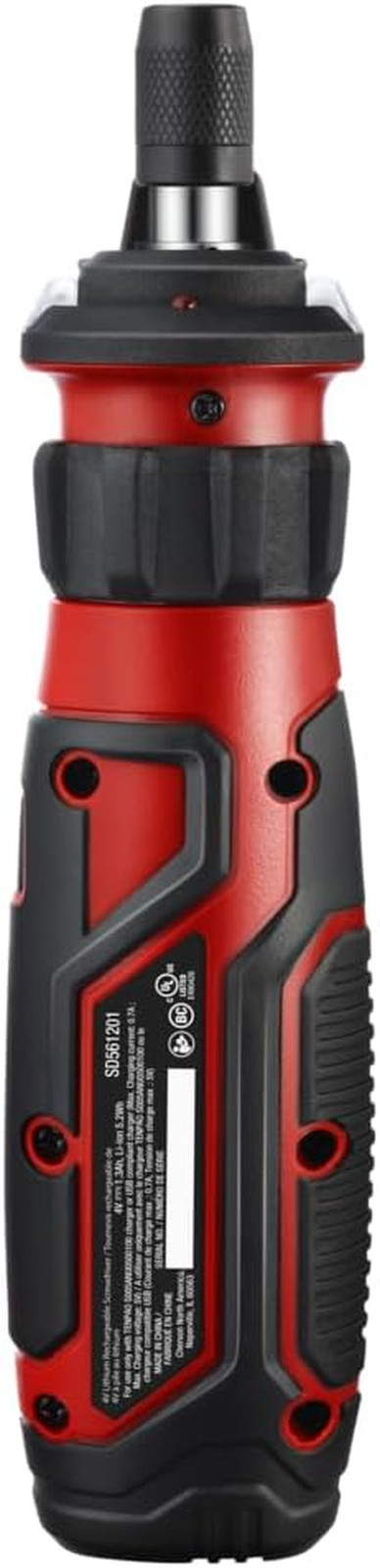 Rechargeable 4V Cordless Screwdriver with Circuit Sensor Technology, Includes...