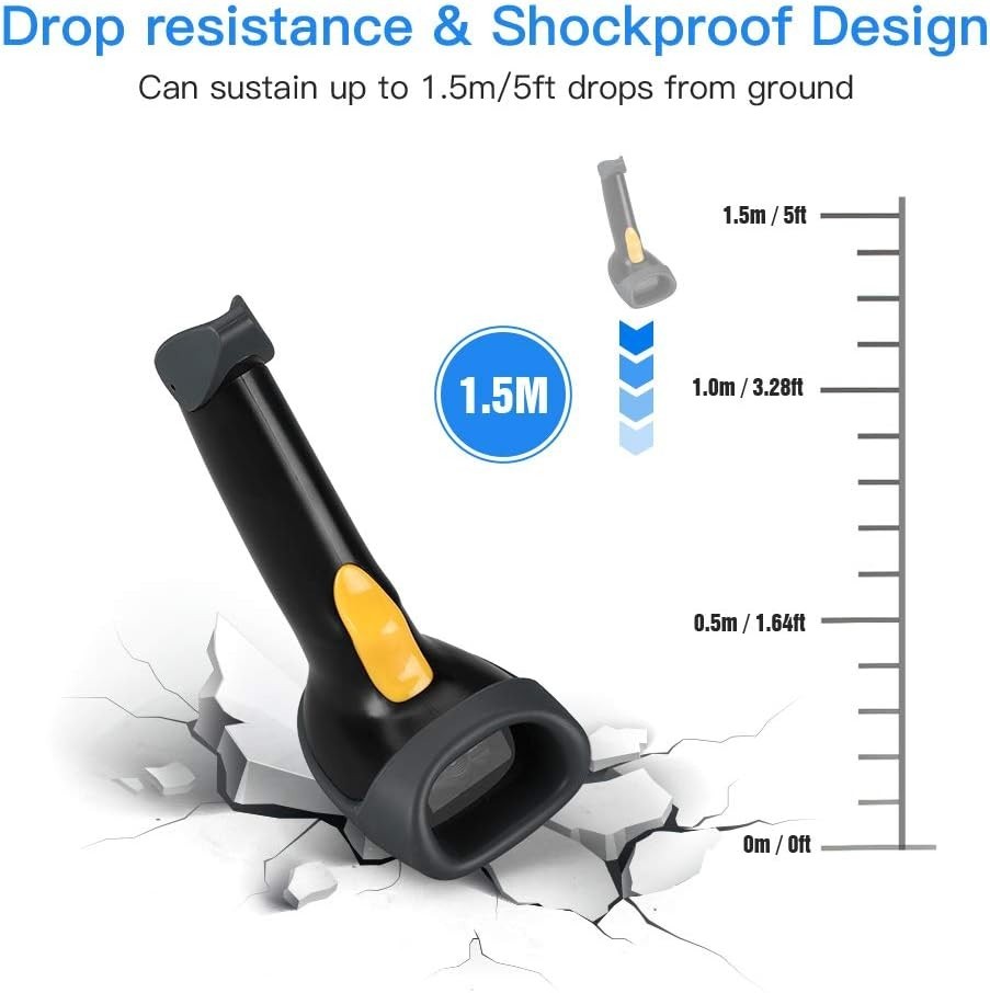 Handheld USB 2D Barcode Scanner, Wired Automatic QR Code Scanner Data Matrix ...