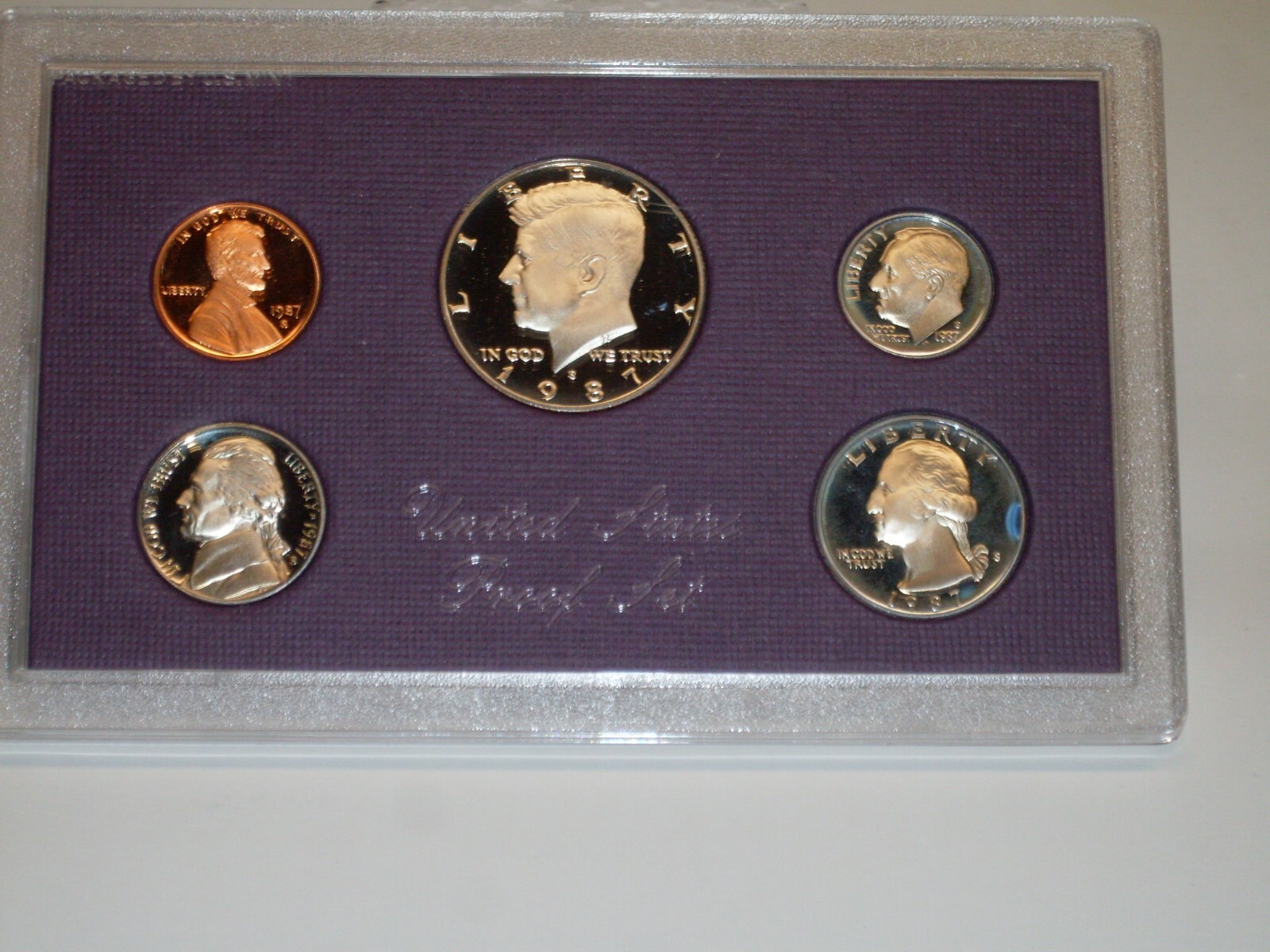 1987-S U.S. Proof Set.  Sealed in orig plastic case w/outer sleeve & spec. sheet